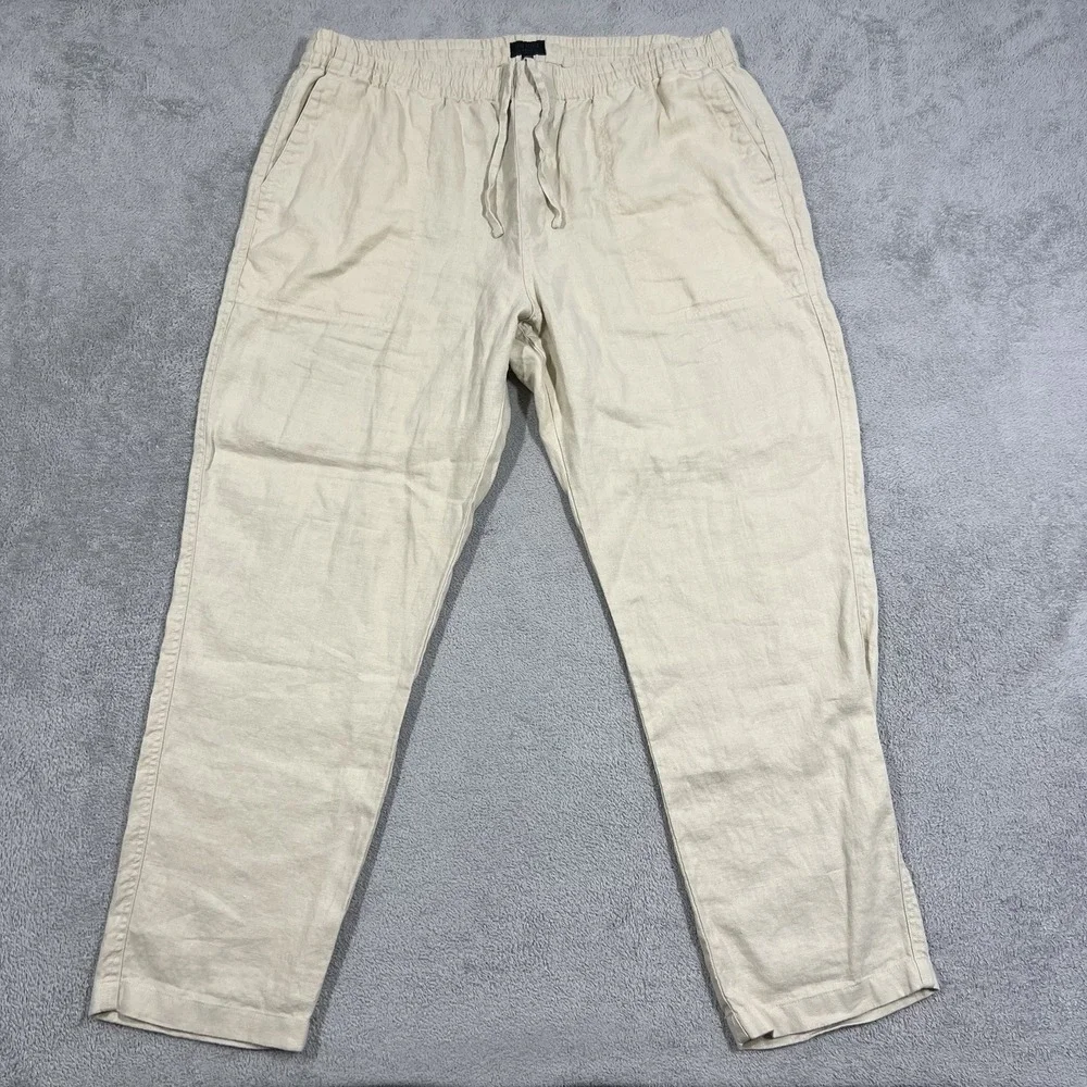 Todd Snyder Linen Beach Pants Mens 2XL Beige Relax Drawstring